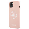 Guess GUHCP13SLS4GWPI iPhone 13 mini 5,4 &quot;pink / pink hard case Silicone 4G Logo