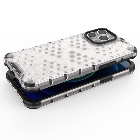 Honeycomb Case armor cover with TPU Bumper for iPhone 13 Pro Max blue