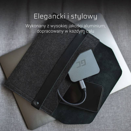 Green Cell - Adapter, Przejściówka, HUB USB-C 6w1 (USB 3.0 HDMI Ethernet USB-C)