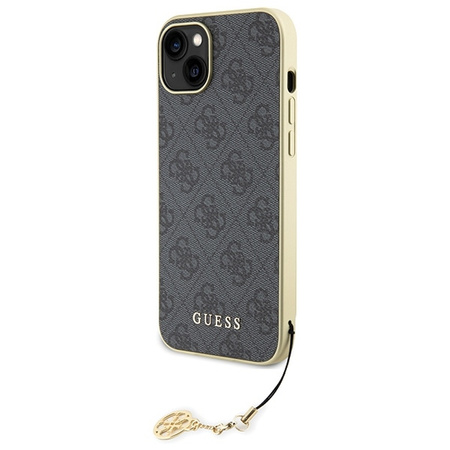 Guess 4G Charms Collection case for iPhone 15 Plus - gray