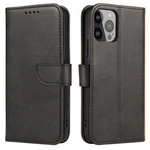 Magnet Case for Samsung S24 Plus with flap and wallet - black