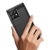 Carbon Case silicone case for Motorola Edge 40 Pro - black