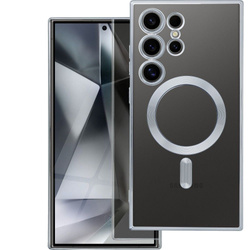 Futerał Electro Mag Cover kompatybilny z MagSafe do SAMSUNG A55 srebrny