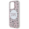 Original Handyhülle IPHONE 16 PRO Hello Kitty Hardcase IML All Over Paris MagSafe (HKHMP16LHAOPP) rosa