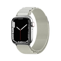 Alpenarmband mit Stahlschließe für Apple Watch 42/44/45/49 mm – Silber