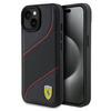 Original Case IPHONE 13 / 14 / 15 Ferrari Hardcase Perforated Waves Metal Logo (FEHCP15SPWAK) black