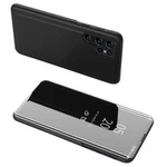 Clear View Case for Samsung S24 Ultra with flap - black