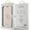 Original Case IPHONE 13 / 14 / 15 Guess Book 4G Metal Gold Logo (GUBKP15S4GMGPI) pink