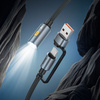 HOCO kabel USB A / Typ C do LED light UA38C czarny