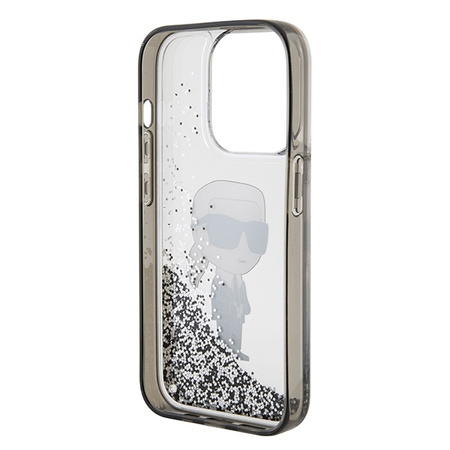 Karl Lagerfeld Liquid Glitter Ikonik case for iPhone 15 Pro - transparent