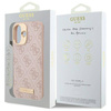 Oryginalne Etui IPHONE 16 PLUS Guess Hardcase 4G Logo Plate MagSafe (GUHMP16MU4GPRP) różowe