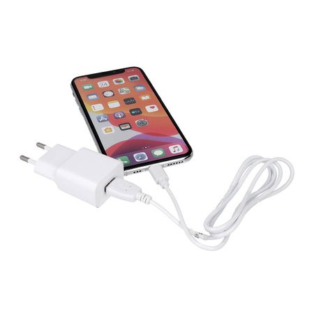 Maxlife ładowarka sieciowa MXTC-01 1x USB 1A biała + kabel USB-C