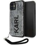 Karl Lagerfeld KLHCN61PSQRKS iPhone 11 / Xr  6,1" srebrny/silver hardcase Sequins Cord