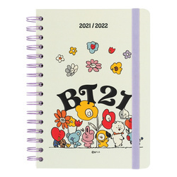 Line Friends BT21 - Kalendarz / Planner szkolny 2021/2022 (biały)