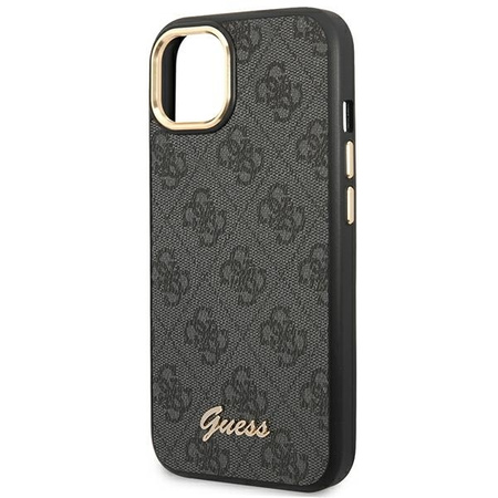 Guess GUHCP14SHG4SHK iPhone 14 6,1" czarny/black hard case 4G Vintage Gold Logo