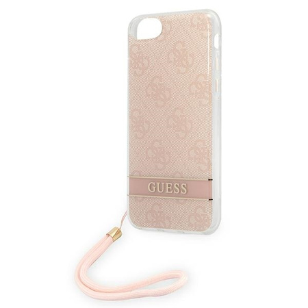 Case IPHONE SE 2022 / SE 2020 / 7 / 8 Guess Hardcase 4G Print Strap (GUOHCI8H4STP) pink