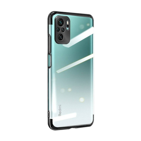 Clear Color Silikon Gel Electroplating frame Handyhülle Schutzhülle für Xiaomi Redmi Note 10 5G / Poco M3 Pro schwarz