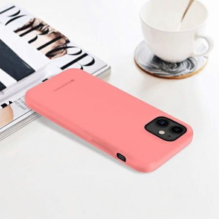 Etui IPHONE 14 Matowy Silikon Mercury Soft Jelly jasny róż