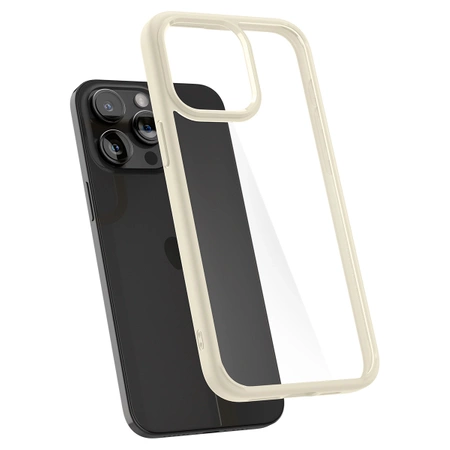 Spigen Crystal Hybrid, Sandbeige - iPhone 15 Pro Max