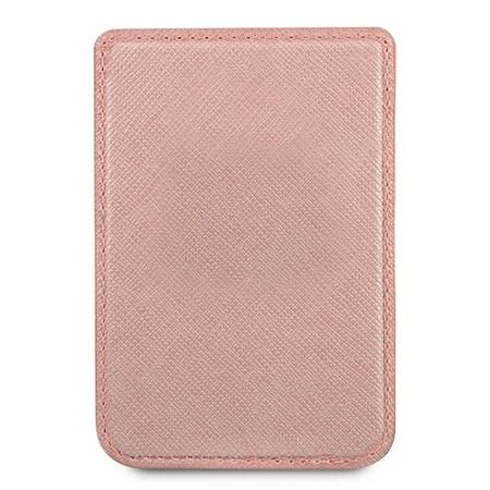 Guess Wallet Card Slot GUWMSSASLPI MagSafe Saffiano różowy/pink