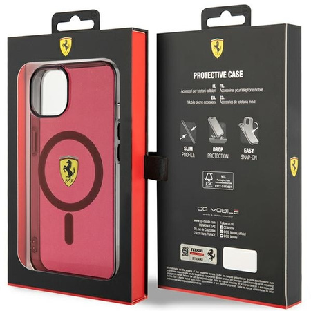 Ferrari FEHMP14SURKR iPhone 14 6.1" rot/rot Hardcase Translucent Magsafe