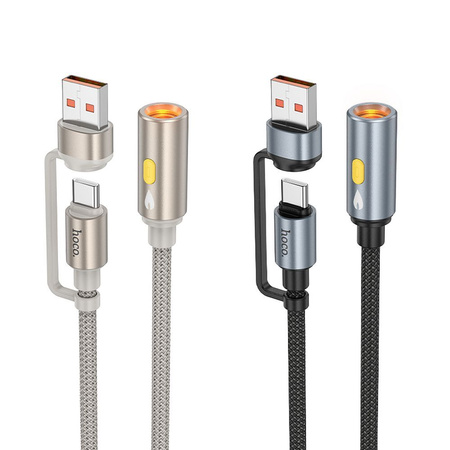 HOCO kabel USB A / Typ C do zapalniczka samochodowa UA38B 0,3 m czarny