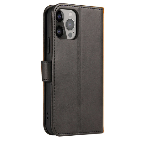 Wallet Case with Stand for iPhone 15 Pro Magnet Case - Black