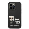 Karl Lagerfeld KLHMP14LSSKCK iPhone 14 Pro 6.1&quot; Hardcase schwarz / schwarz Liquid Silicone Karl &amp; Choupette Magsafe