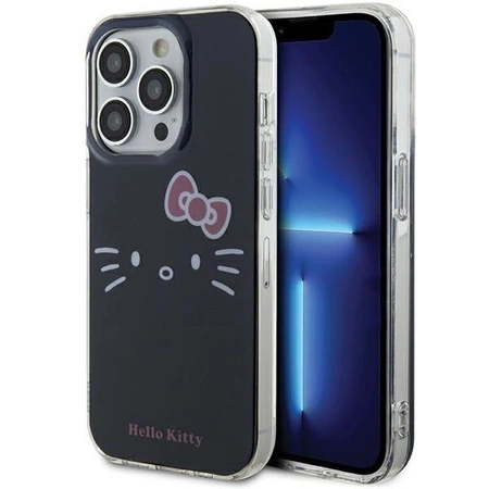 Hello Kitty IML Kitty Face Hülle für iPhone 13 Pro Max – Schwarz