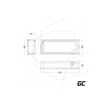 Green Cell - Bateria do roweru elektrycznego E-Bike z ładowarką 48V 20Ah 960Wh Li-Ion RCA