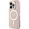 Guess GUHMP14LHCMCGP iPhone 14 Pro 6.1" pink/pink Hardcase Glitter Gold MagSafe