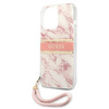 Guess GUHCP13XKMABPI iPhone 13 Pro Max 6,7" różowy/pink hardcase Marble Strap Collection