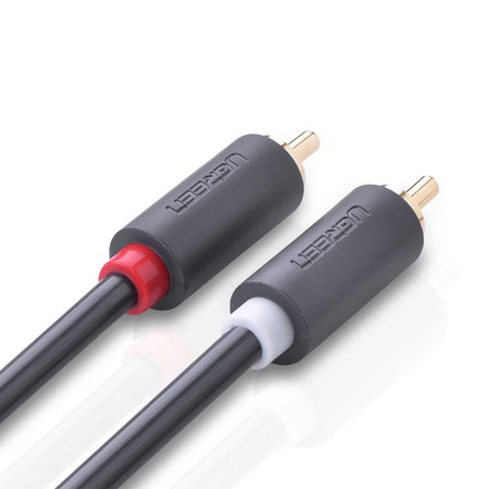 Ugreen kabel przewód stereo audio wideo 2RCA 2x Cinch 2m szary (10518)