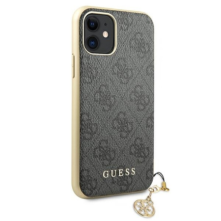 Guess GUHCN61GF4GGR iPhone 11 grey /szary hard case 4G Charms Collection