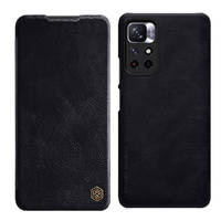 Nillkin Qin Case etui do Xiaomi Poco M4 Pro 5G osłona na aparat kabura pokrowiec obudowa z klapką czarny