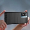 Carbon Case etui Xiaomi Poco F4 5G elastyczny silikonowy karbonowy pokrowiec czarne