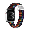 Dux Ducis Strap (Mixture II Version) Armband für Apple Watch SE, 8, 7, 6, 5, 4, 3, 2, 1 (41, 40, 38 mm) geflochtenes Armband dunkle Streifen