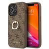 Guess GUHCP13L4GMRBR iPhone 13 Pro 6,1" brązowy/brown hardcase 4G with ring stand