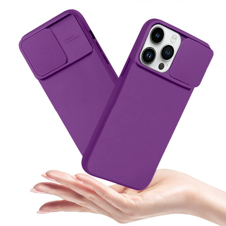 Etui XIAOMI REDMI NOTE 12 5G Silikonowe z Osłoną na Aparat Nexeri Silicone Lens ciemny fiolet