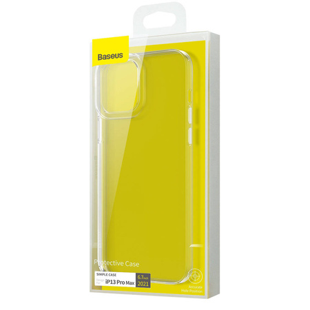 Baseus Simple Series Case Transparent Gel TPU Cover for iPhone 13 Pro Max transparent (ARAJ000202)