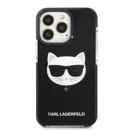 Original Case IPHONE 13 PRO Karl Lagerfeld Hardcase Choupette Head black