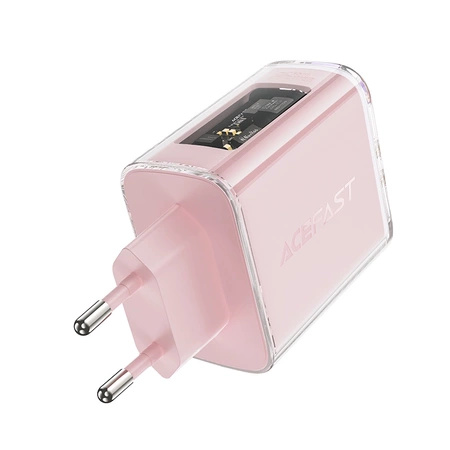 Acefast charger GaN 65W 3 ports (1xUSB, 2xUSB C) pink (A45)