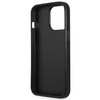 Original Handyhülle IPHONE 14 PRO Guess Hardcase Saffianotriangle Logo (GUHCP14LPSATLK) schwarz