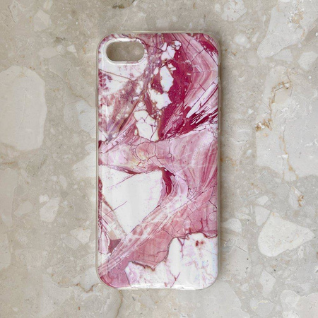 Wozinsky Marble żelowe etui pokrowiec marmur Xiaomi Poco M3 / Xiaomi Redmi 9T różowy