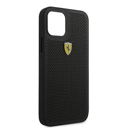 Ferrari FESPEHCP12LBK iPhone 12 6,7" Pro Max czarny/black hardcase On Track Perforated