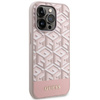 Guess GUHMP14LHGCFSEP iPhone 14 Pro 6,1" rosa/rosa Hartschale GCube Stripes MagSafe