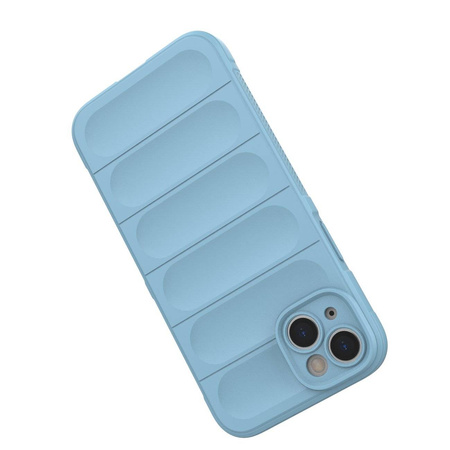 Magic Shield Case Hülle für iPhone 14 Plus flexible Panzerhülle hellblau