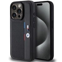 Etui BMW Perforated Tricolor Line na iPhone 15 Pro Max - czarne