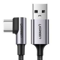 Ugreen kątowy kabel przewód USB - USB Typ C 2m 3A szary (50942)