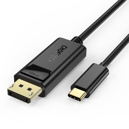 Choetech jednokierunkowy kabel przejściówka z USB Typ C do Display Port 4K 1,8m czarny (XCP-1801BK)